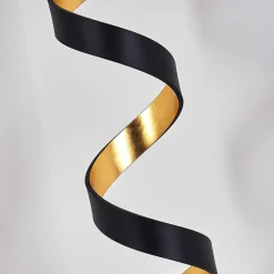 Lampadaire Rezat Led Noir Dore, 1 Lumiere