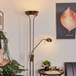 Lampadaire Rom Led Laiton, 2 Lumieres