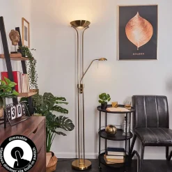 Lampadaire Rom Led Vieux Laiton, 2 Lumieres