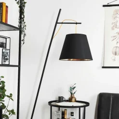 Lampadaire Saillon Noir, 1 Lumiere