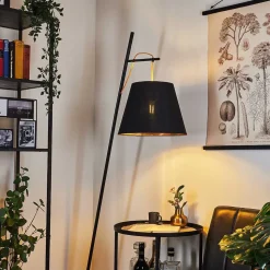 Lampadaire Saillon Noir, 1 Lumiere