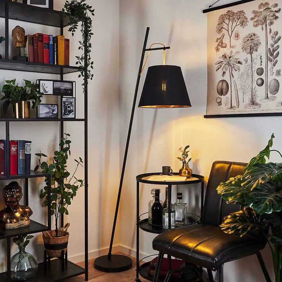 Lampadaire Saillon Noir, 1 Lumiere