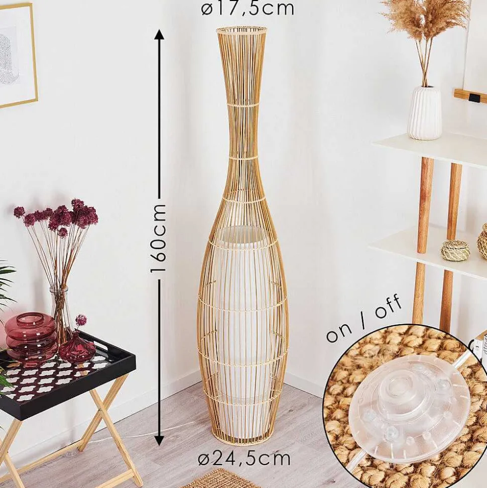 Lampadaire Saranda Brun, 1 Lumiere