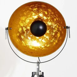 Lampadaire Saturn Chrome, Noir, 1 Lumiere