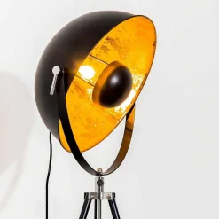 Lampadaire Saturn Chrome, Noir, 1 Lumiere