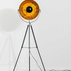 Lampadaire Saturn Chrome, Noir, 1 Lumiere