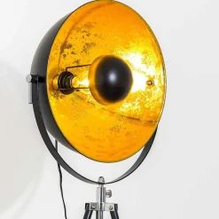 Lampadaire Saturn Chrome, Noir, 1 Lumiere