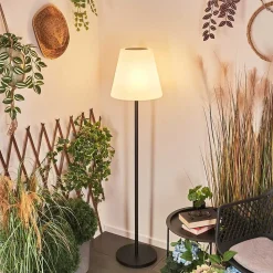 Lampadaire Solaire D'Exterieur Fisao Led Noir, 41 Lumieres, Telecommandes