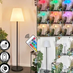 Lampadaire Solaire D'Exterieur Fisao Led Noir, 41 Lumieres, Telecommandes