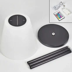 Lampadaire Solaire D'Exterieur Fisao Led Noir, 41 Lumieres, Telecommandes