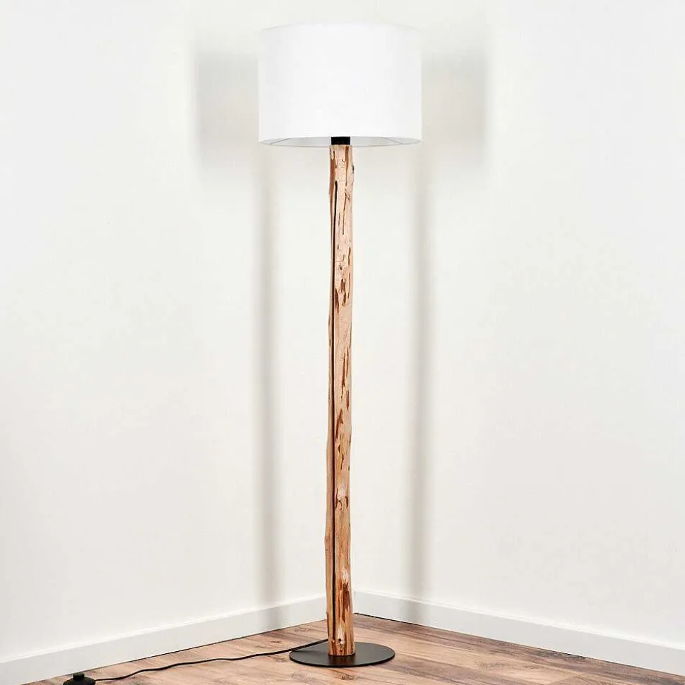 Lampadaire Soungou Ecru, Noir, 1 Lumiere