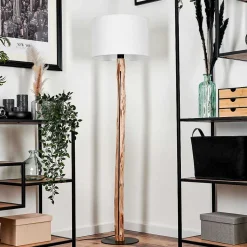 Lampadaire Soungou Ecru, Noir, 1 Lumiere