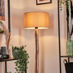 Lampadaire Soungou Ecru, Noir, 1 Lumiere