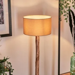 Lampadaire Soungou Ecru, Noir, 1 Lumiere