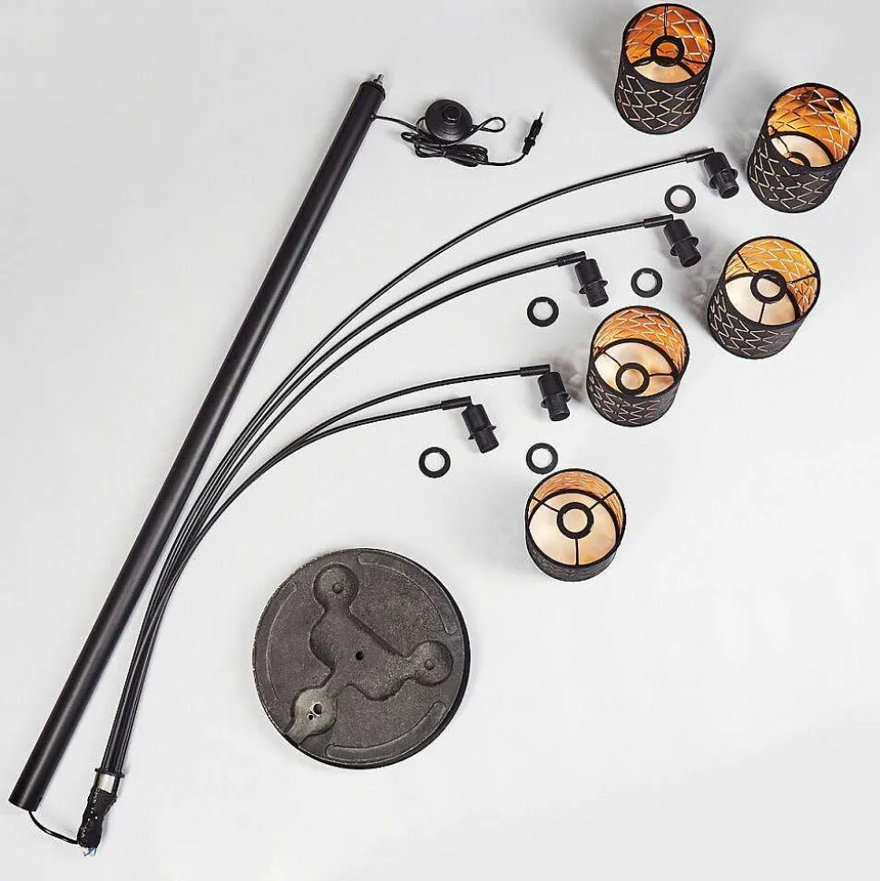 Lampadaire Tallaboa Noir, 5 Lumieres