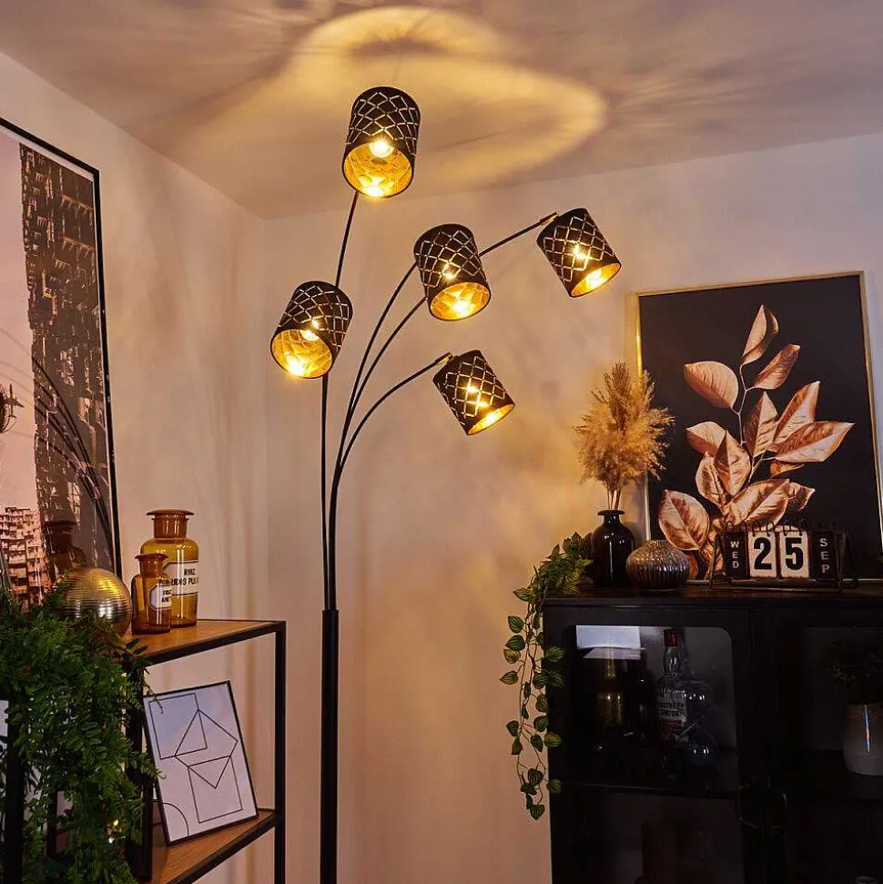 Lampadaire Tallaboa Noir, 5 Lumieres