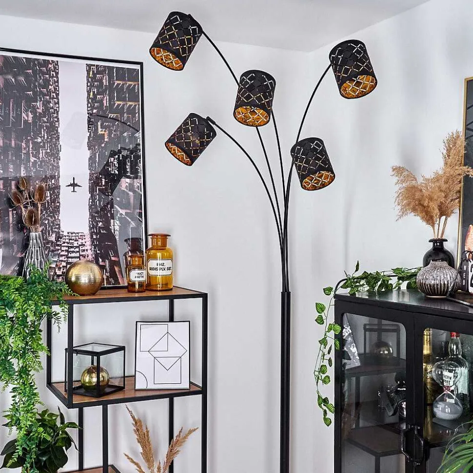 Lampadaire Tallaboa Noir, 5 Lumieres