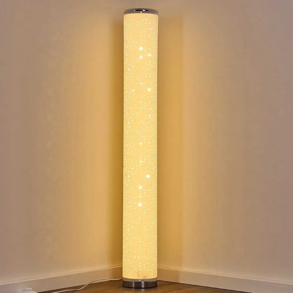 Lampadaire Tumba Led Blanc, 1 Lumiere, Telecommandes, Changeur De Couleurs