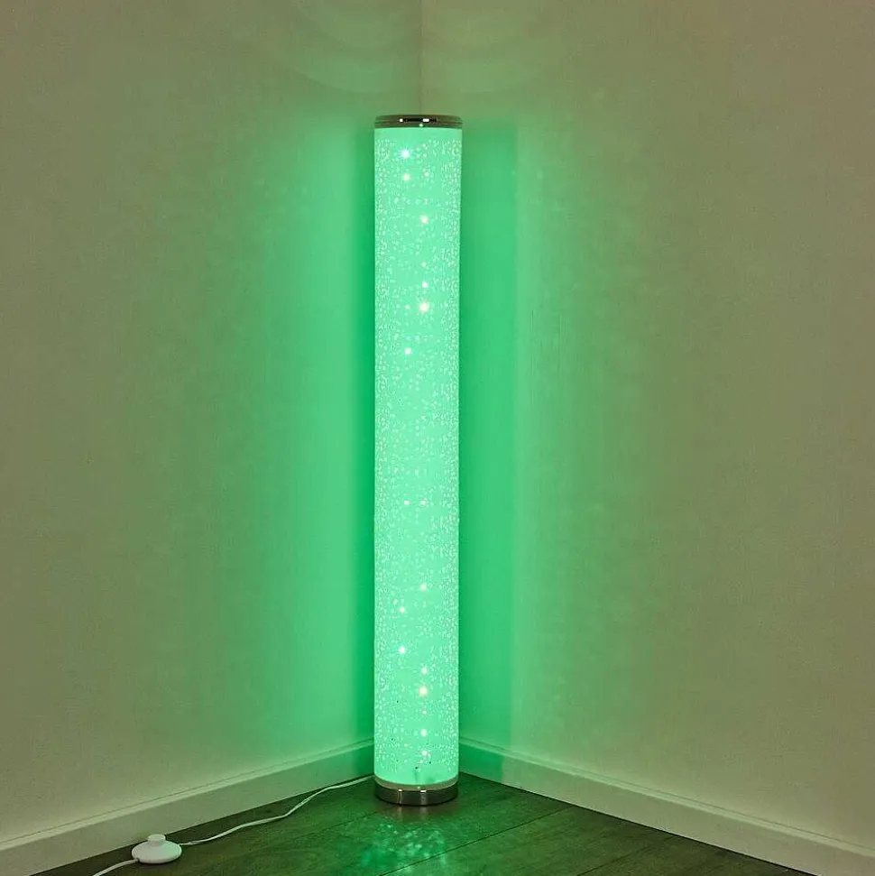 Lampadaire Tumba Led Blanc, 1 Lumiere, Telecommandes, Changeur De Couleurs