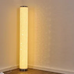 Lampadaire Tumba Led Blanc, 1 Lumiere, Telecommandes, Changeur De Couleurs