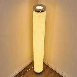 Lampadaire Tumba Led Blanc, 1 Lumiere, Telecommandes, Changeur De Couleurs