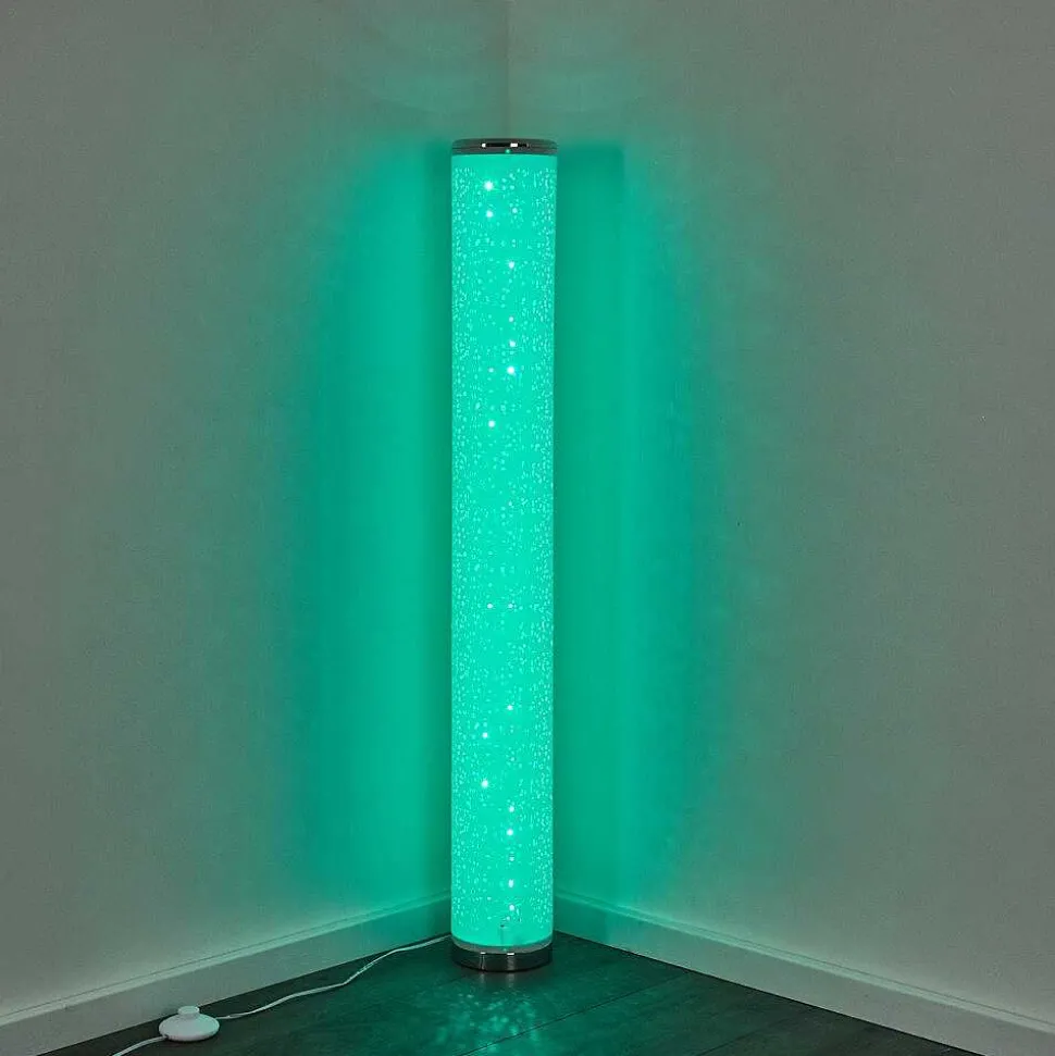 Lampadaire Tumba Led Blanc, 1 Lumiere, Telecommandes, Changeur De Couleurs