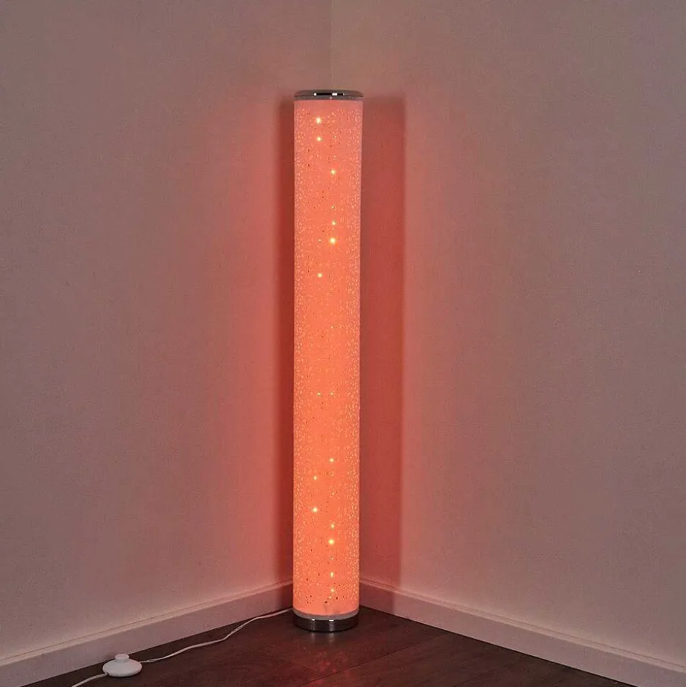 Lampadaire Tumba Led Blanc, 1 Lumiere, Telecommandes, Changeur De Couleurs