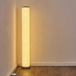 Lampadaire Tumba Led Blanc, 1 Lumiere, Telecommandes, Changeur De Couleurs