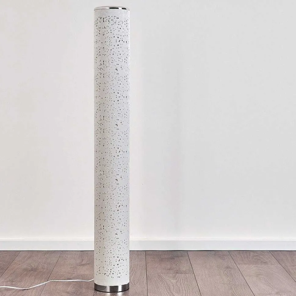 Lampadaire Tumba Led Blanc, 1 Lumiere, Telecommandes, Changeur De Couleurs