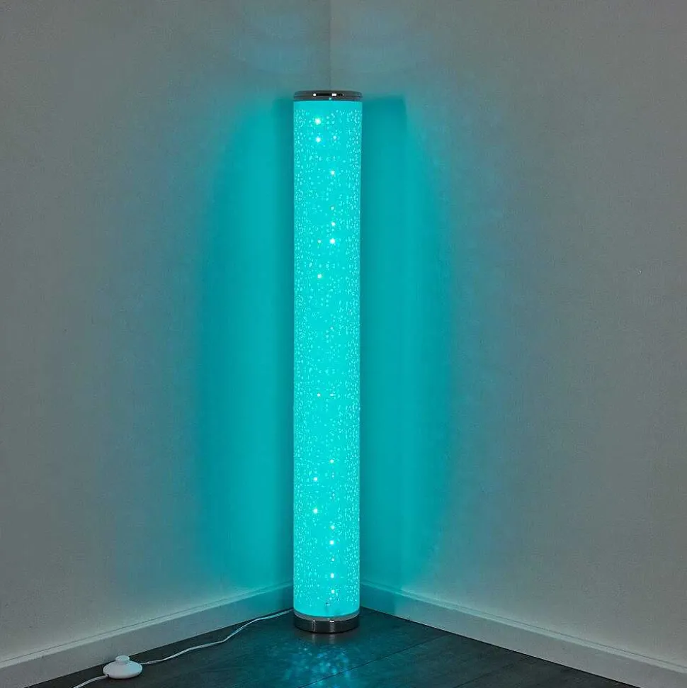 Lampadaire Tumba Led Blanc, 1 Lumiere, Telecommandes, Changeur De Couleurs