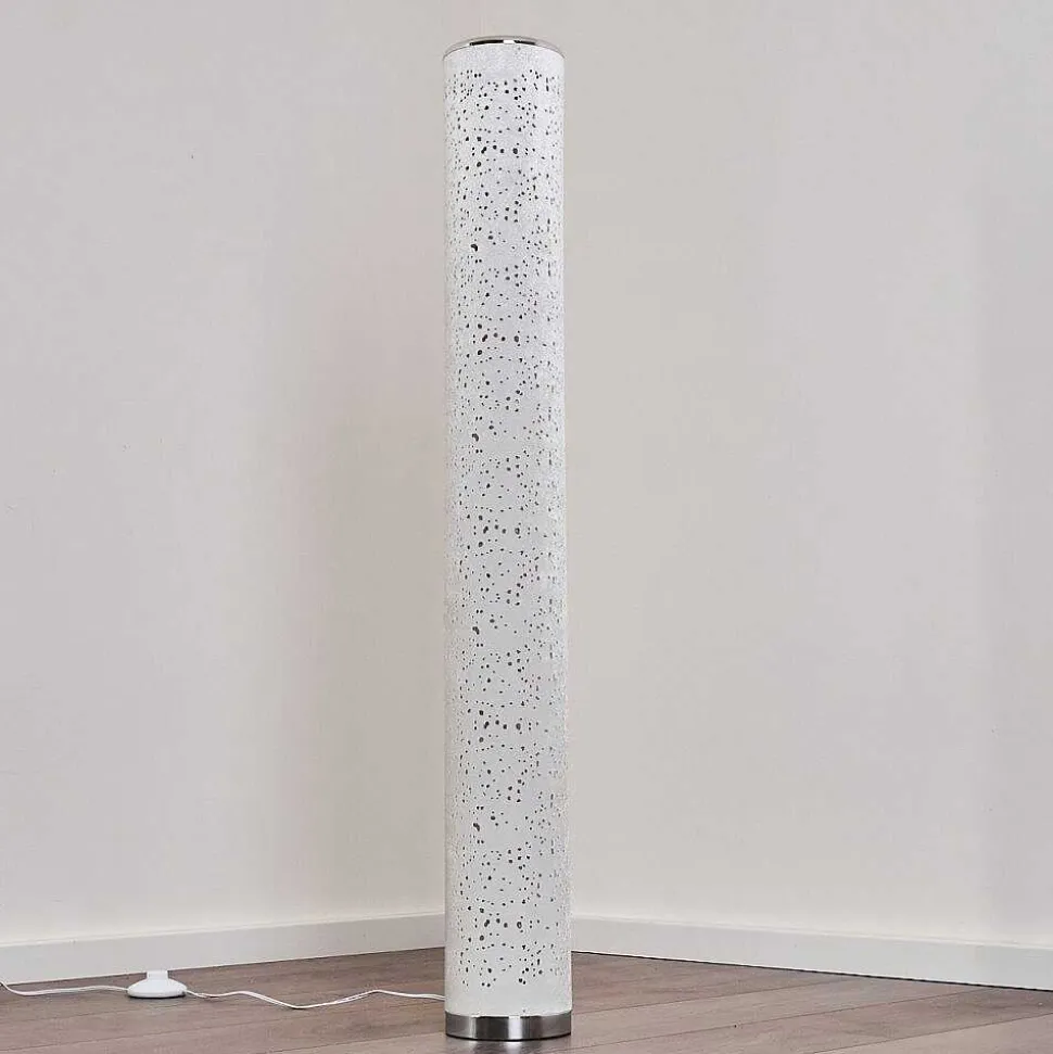 Lampadaire Tumba Led Blanc, 1 Lumiere, Telecommandes, Changeur De Couleurs