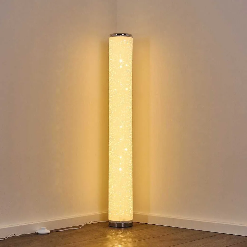 Lampadaire Tumba Led Blanc, 1 Lumiere, Telecommandes, Changeur De Couleurs