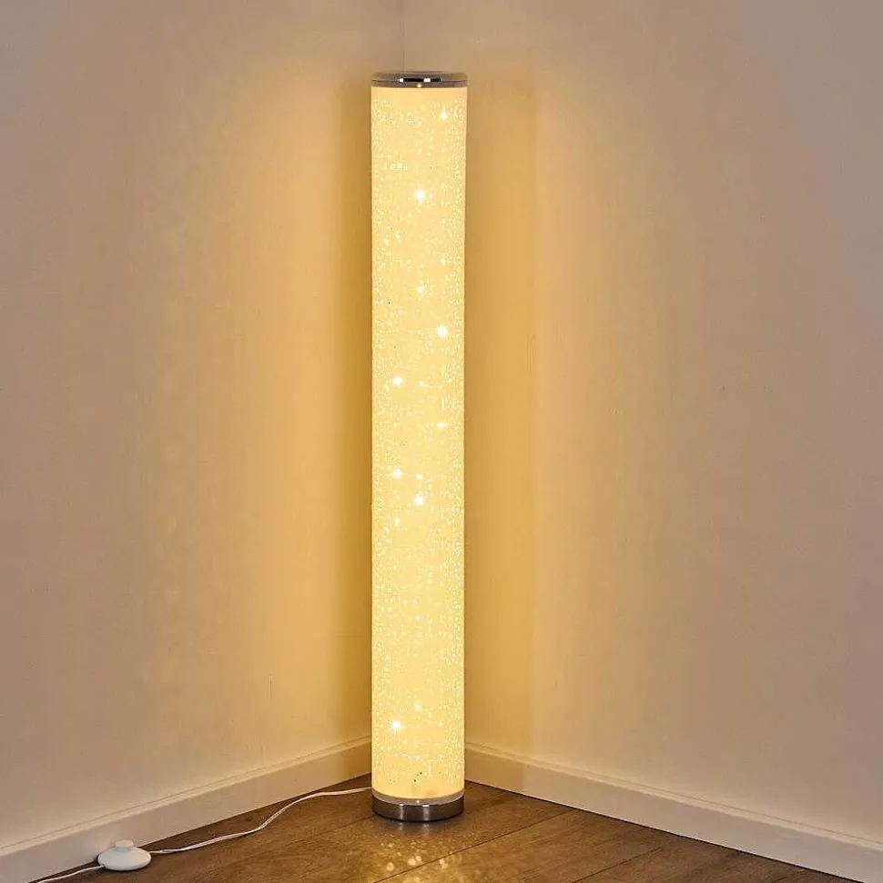 Lampadaire Tumba Led Blanc, 1 Lumiere, Telecommandes, Changeur De Couleurs