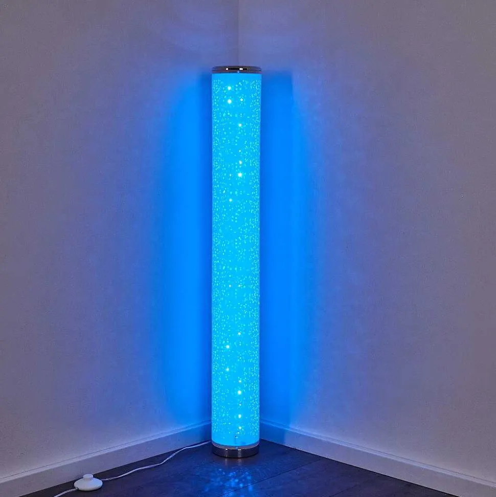 Lampadaire Tumba Led Blanc, 1 Lumiere, Telecommandes, Changeur De Couleurs