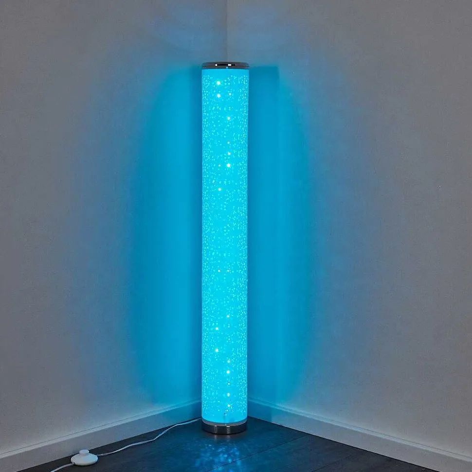 Lampadaire Tumba Led Blanc, 1 Lumiere, Telecommandes, Changeur De Couleurs