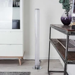 Lampadaire Tumurora Led Chrome, 1 Lumiere, Telecommandes