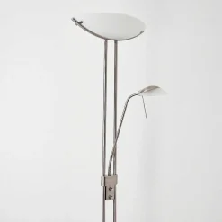 Lampadaire Urama Nickel Mat, 2 Lumieres