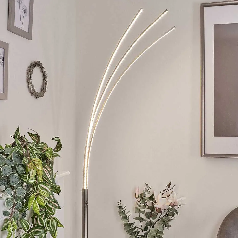 Lampadaire Uttorp Led Nickel Mat, 3 Lumieres