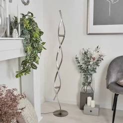 Lampadaire Wellington Led Acier Inoxydable, 2 Lumieres