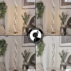 Lampadaire Wellington Led Acier Inoxydable, 2 Lumieres