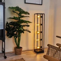 Lampadaire Wick Noir, 5 Lumieres