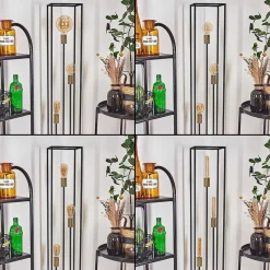 Lampadaire Woden Laiton, Noir, 3 Lumieres