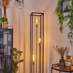 Lampadaire Woden Laiton, Noir, 3 Lumieres