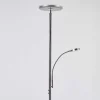 Lampadaire Wonsbek Led Nickel Mat, 2 Lumieres
