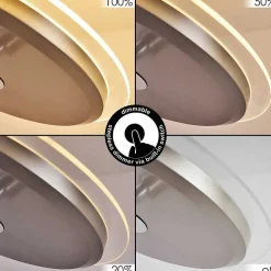 Lampadaire Wonsbek Led Nickel Mat, 2 Lumieres