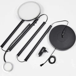 Lampadaire Wonsbek Led Noir, 2 Lumieres