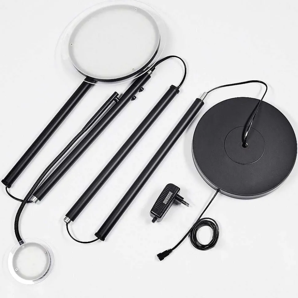 Lampadaire Wonsbek Led Noir, 2 Lumieres