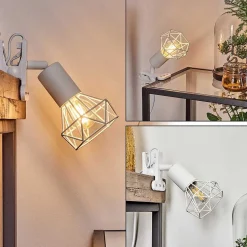 Lampe A Clipper Baripada Blanc, 1 Lumiere