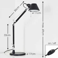Lampe A Poser Artemide Tolomeo Micro Noir, 1 Lumiere