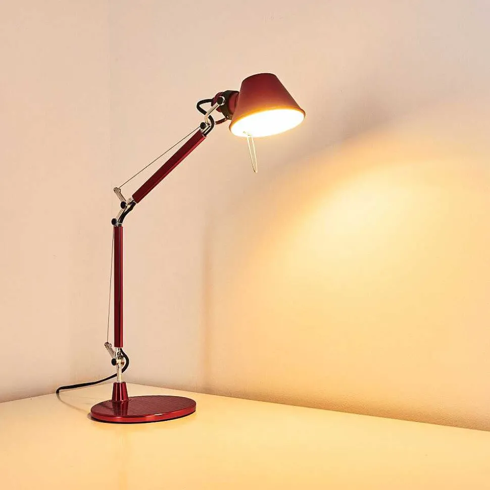 Lampe A Poser Artemide Tolomeo Micro Rouge, 1 Lumiere